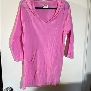 Peppermint Bay Women’s Vibrant Pink Hoodie Cover-up Kangaroo Pocket Size L